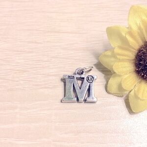 Sterling Silver Initial 'M' Pendant